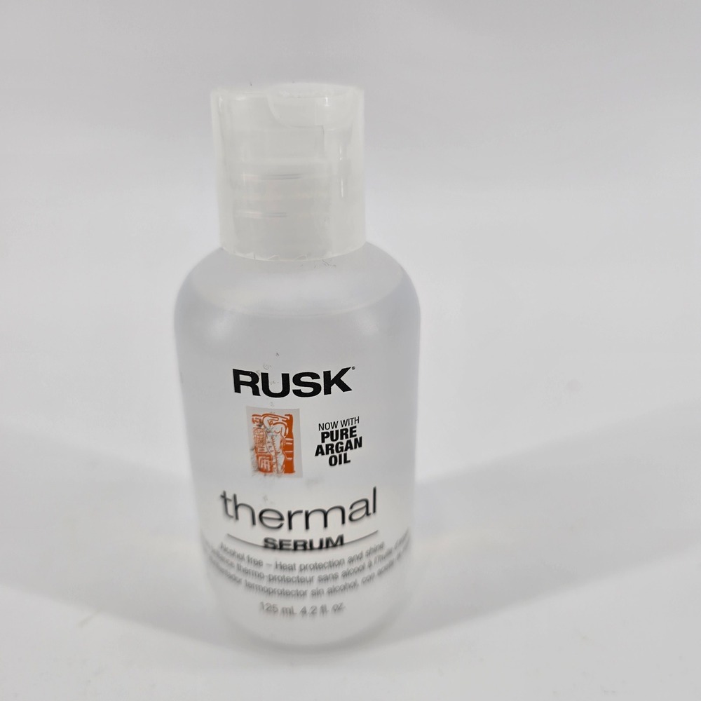 Rusk Thermal Serum Argan Oil Heat Protection Shine Clear 4.2 oz NEW